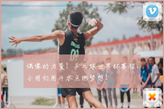 偶像的力量！乒乓球世界杯赛程，小将们用汗水点燃梦想！